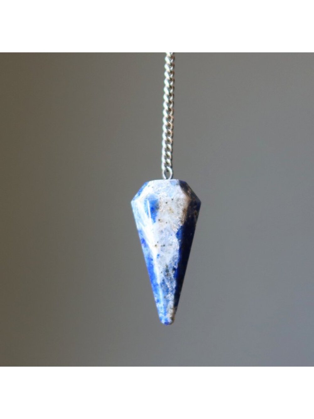 Lapis Lazuli Pendulum Healing the Mind Blue Dowsing Crystal Divination Pagan Too